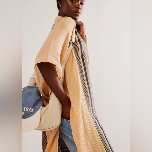 Free People Vacation Mode Kaftan NWT in Natural One Size - Picture 2 of 11